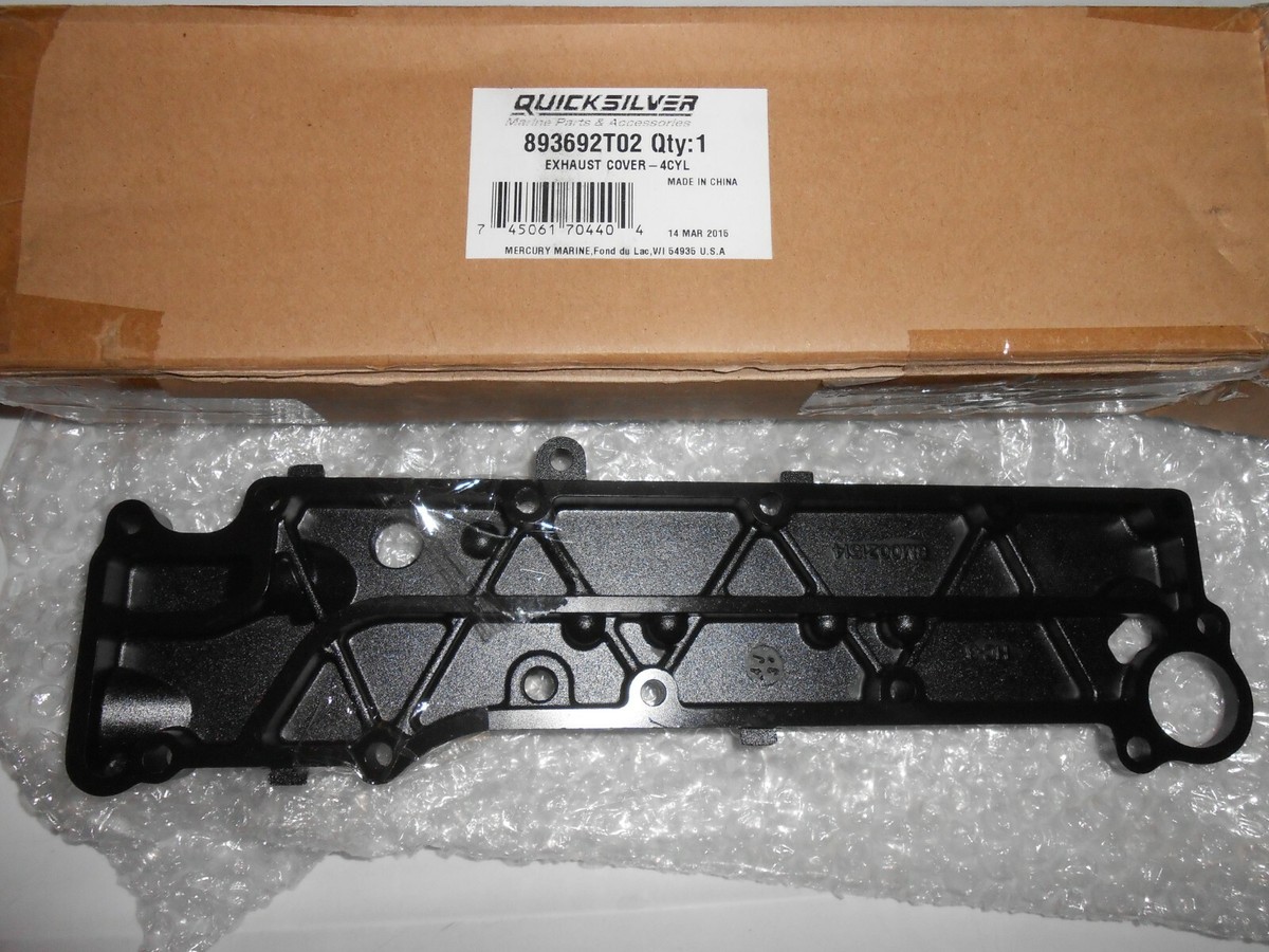 893692T02 NEW GENUINE OEM MERCURY OUTBOARD 4-CYLINDER EXHAUST 