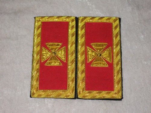 York Rites Knights Templar Shoulder Boards Epaulettes Officers Ceremonial NEW! - Picture 10 of 22