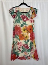 Eliza J Size 4 Floral Dress Cold Shoulder Flutter Sleeve Cottagecore Romantic