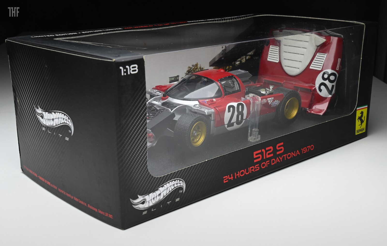 1/18 Hot Wheels Elite Ferrari 512S #28 24 Hours of Daytona 1970 