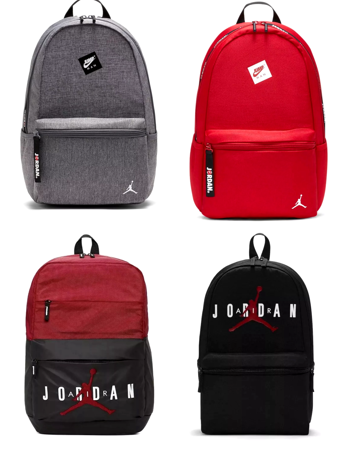 Nike Jordan 17.5 Inch Backpack for School Sports Laptop in Red Black Grey NEW $55-image