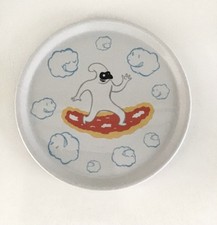 A Di Alessi Pizza Plate 12.4in (31.5cm) Massimo Giacon Ghost.