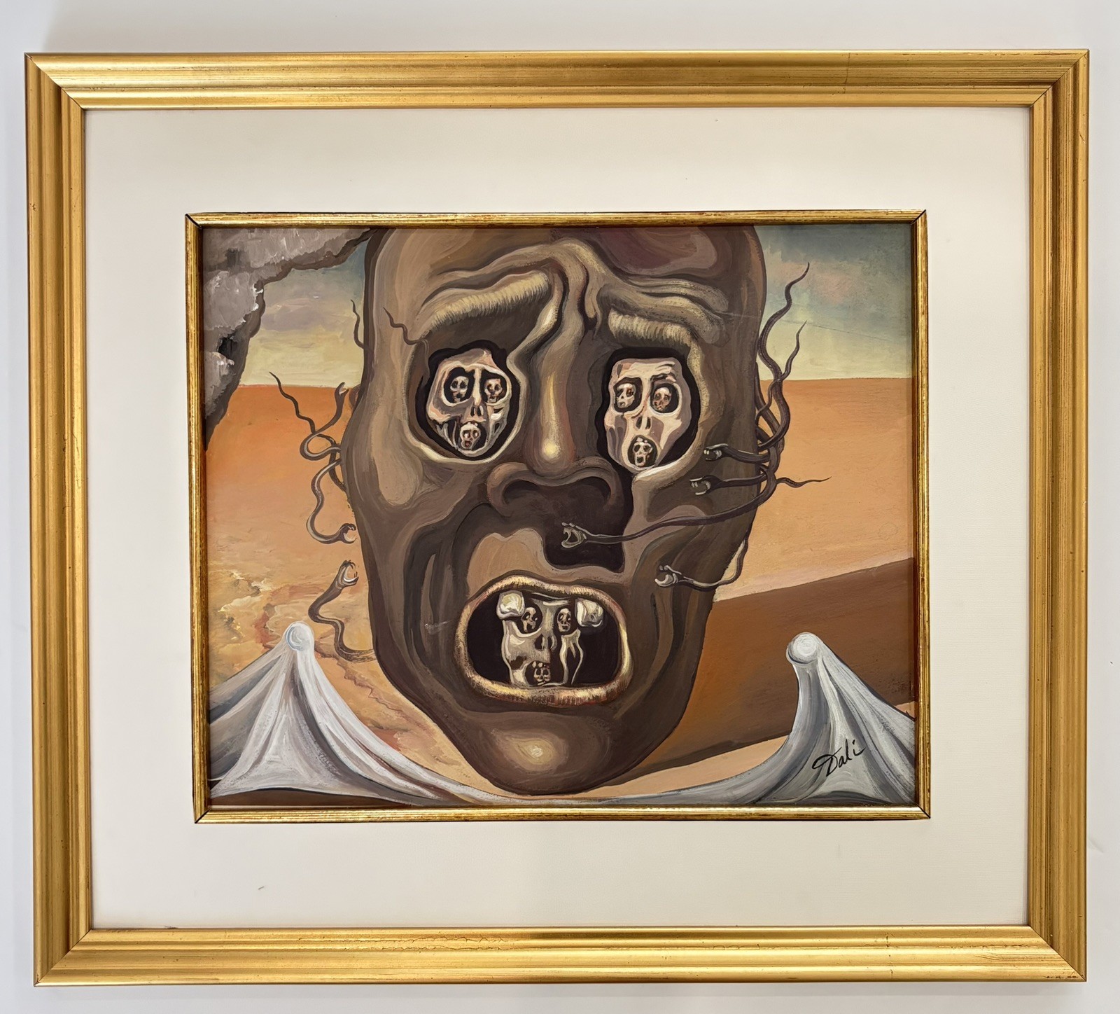 Salvador Dali Watercolor/Mixed Media on Paper 1904 -1989In style of Hand Signed