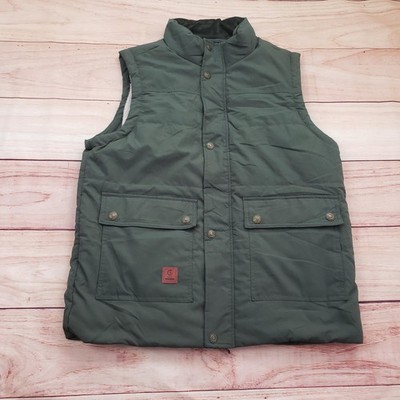 Flygo Vest Mens Medium Sherpa Lined Outdoor Utility Puffer Sleeveless Jacket