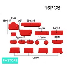 16 Pz/Set Universale Protezione in Silicone Antipolvere per USB Porta Notebook A