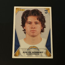 Panini 2020 NFL Sticker & Card Justin Herbert Rookie #84 Chargers. rookie card picture