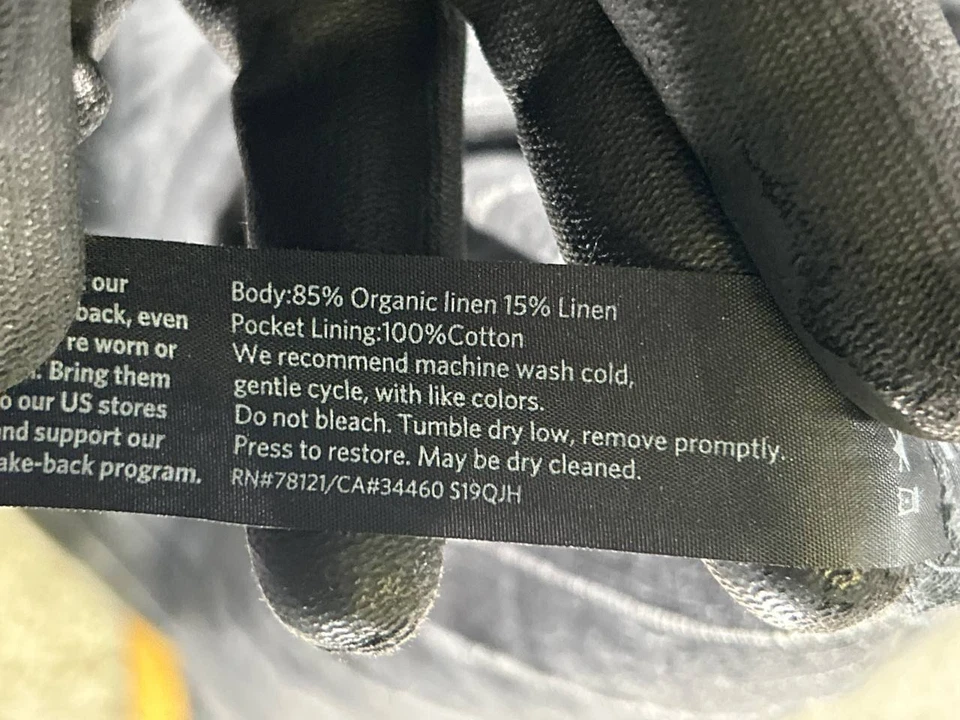 Vestido Camisa Mujer Eileen Fisher 2x Gris Blanco Lino Pullover Foto 4 de 4