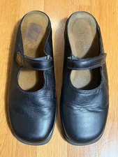 Naot Shoes Womens 40 Mary Jane Clogs Black Closed Toe Comfort Casual Block Heels