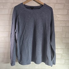 Banana Republic Men's Long Sleeve Knit Crewneck Shirt Blue XXL