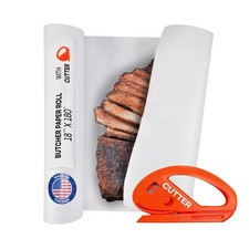 White Butcher Paper 18" x 2160" (180 feet) with Cutter - USA-Made Natural