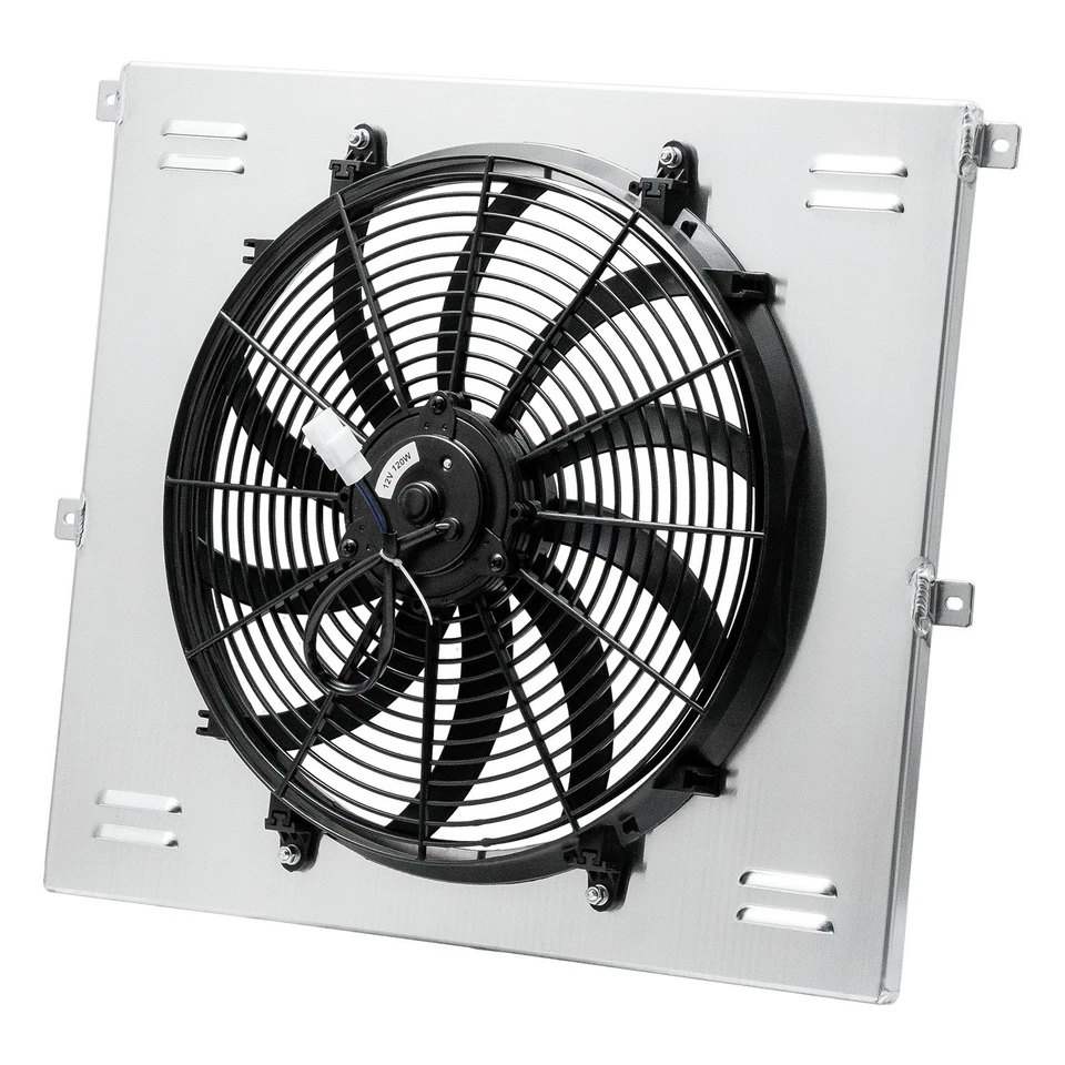 Aluminum Shroud & 16" Fan & Relay For 1953-1956 Ford F-100 F-250 F-350 Pickup L6 - Image 2 of 4