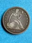 1844 Liberty Seated $1; Absolutely Original No Problem Fine; Low Mintage; NICE!