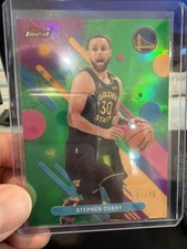 2025-26 Topps Finest - Common Stephen Curry #74 Green Refractor /75