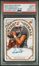 PSA 8/10 - 2023 Onyx Vintage NICO IAMALEAVA RC Blue Ink AUTO (9444)