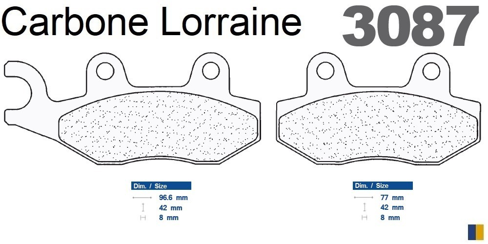Plaquettes de frein avant Carbone Lorraine pour scooter Peugeot Django Heritage 2 125cc