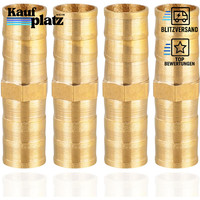Schlauchverbinder 12Mm Messing 4 StüCk Gerader Widerhaken TüLlenverbinder