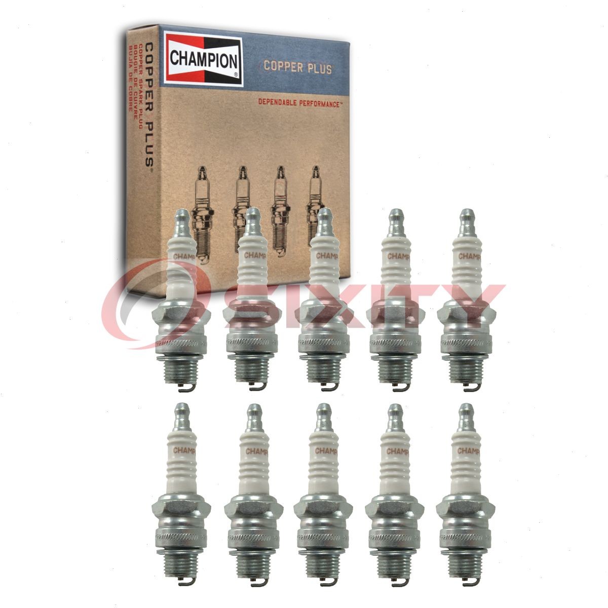 10 pc Champion Copper Plus 587 Spark Plugs for W16LS R43L H8C CR43L C43L ye