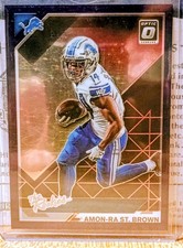 2021 Optic The Rookies Amon-RA St. Brown Purple Stars 14/25 Jersey Match