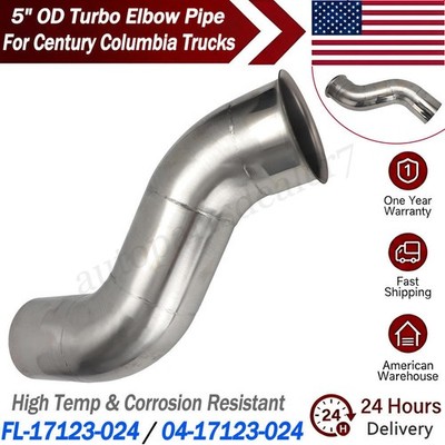 Turbo Elbow Pipe 04-17123-024 For Century Columbia Trucks 5'' OD Stainless Steel