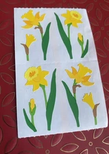 Vintage Mrs Grossman’s Daffodils Half Sticker Strip 90s By The Yard