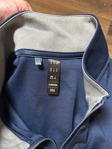 Adidas Navy Sleeveless Quarter-Zip Vest image 3