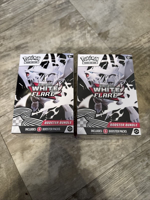 2 BOXES POKEMON SCARLET & VIOLET WHITE FLARE BOOSTER BUNDLE FACTORY SEALED NEW