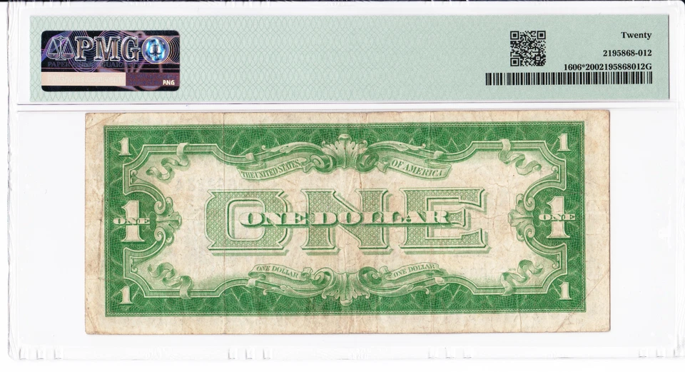 *1934 $1 Silver Cert Fr.1606* PMG VF20 Star Note *06369663A - Scarce Error* - Image 2 of 2