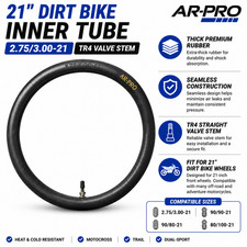 21" Dirt Bike Inner Tube 2.75/3.00-21 90/90-21 Heavy Duty TR4 Valve 1 Pack
