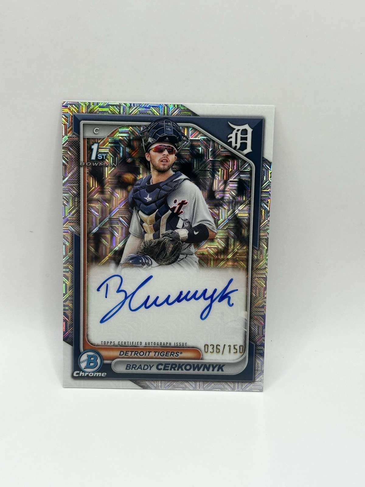 2024 Bowman Chrome BRADY CERKOWNYK 1st Hta Choice Refractor AUTO /150 Tigers