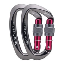Heavy Duty Carabiner UIAA Certified Locking Carabiner 25KN About 5620 lbs S...