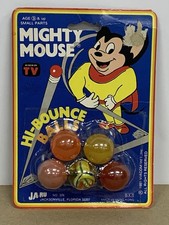 Sealed Vintage 1981 JaRu Mighty Mouse Hi-Bounce Rubber Ball Superball Viacom