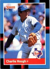 1987 Charlie Hough Rangers Leaf 99 Baseball Sports Trading Card