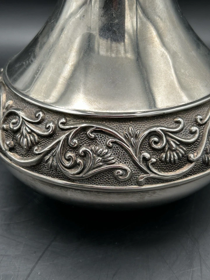 Vaso italiano vintage banhado a prata 9” - Vera Lucino - EXCELENTE ESTADO! - Imagem 4 de 4