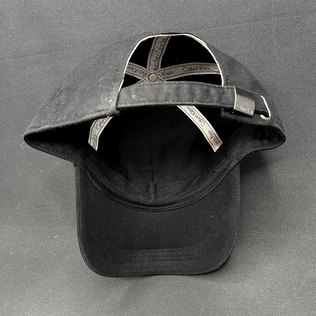 Vintage Calvin Klein CK Strapback Hat Black Minimalist Cap View 6