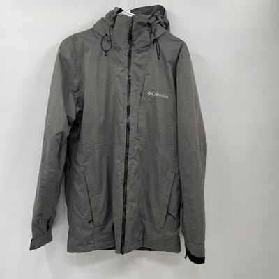 Columbia Omni Tech Full Zip Hooded Rain Jacket Grey Men's XS Waterproof
