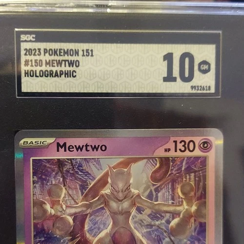 2023 Pokemon Mewtwo 150/165 151 SGC 10 Holo Rare Psychic HP130