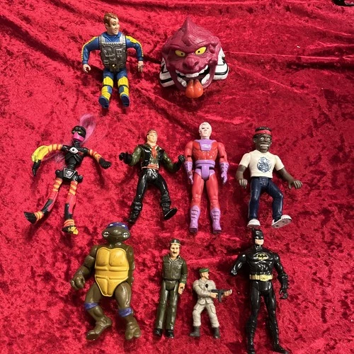 LOT Vintage 1980’s/1990's  Action Figures Misc. NINJA TURTLES, MARVEL Mattel