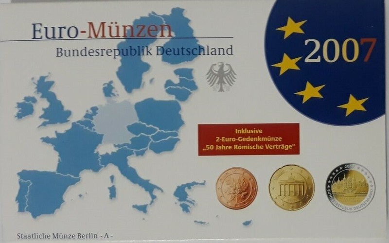 2007 Euro-Munzen Bundersrepublik Deutschland 9 coin proof set