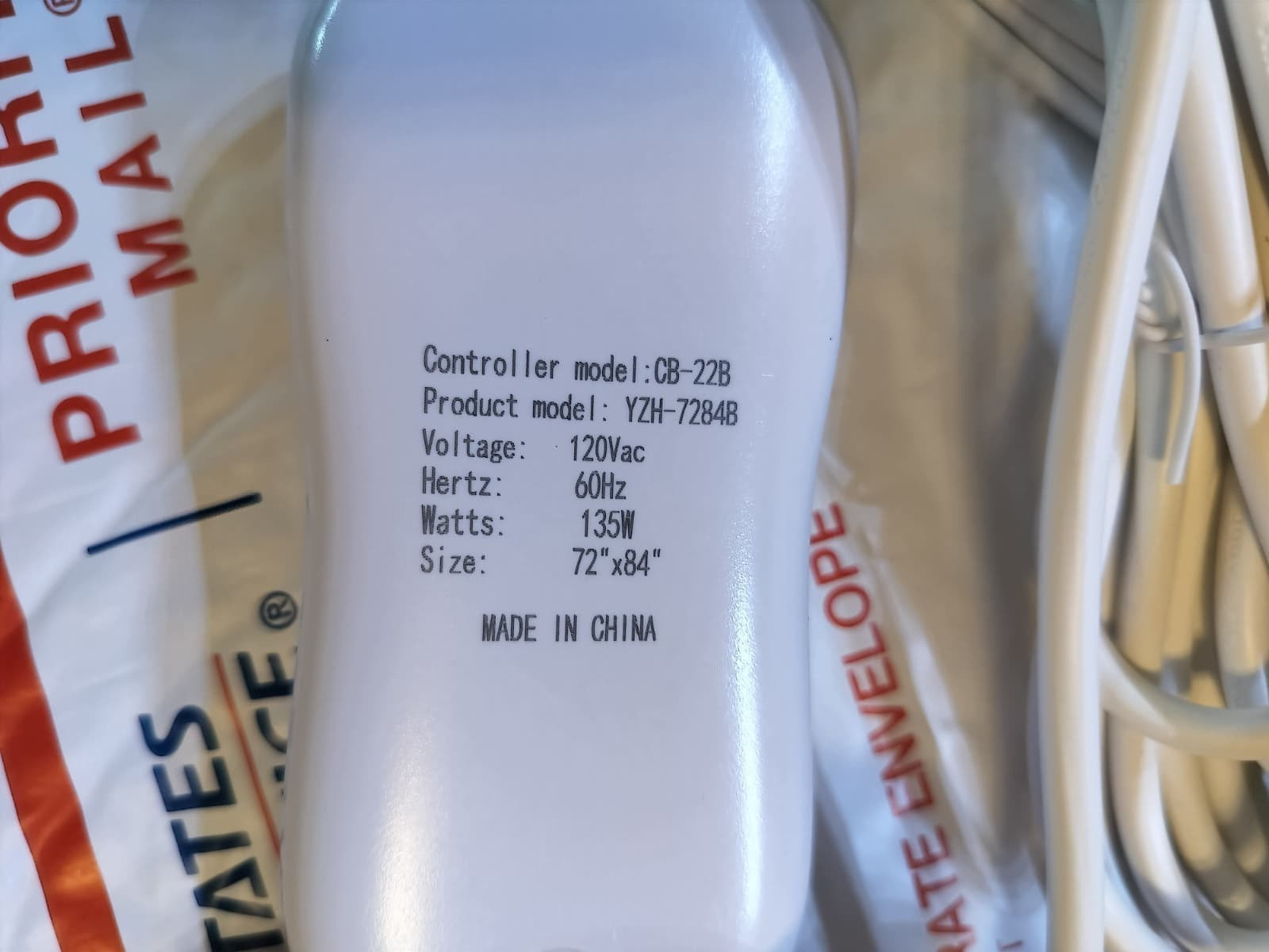 Homemate CB-22B YZH-7284B Heated Mattress Pad Controller ONLY *NEW*