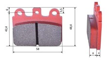 Set of brake pads (2 units), for VEN 05 / AMW / GILLARD , rear (593)