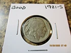 1921-S BUFFALO NICKEL GOOD     NA