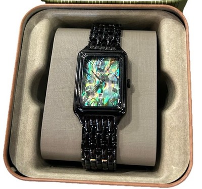 Fossil Raquel Three Hand Date Polished Black Stainless Steel  display picture 2