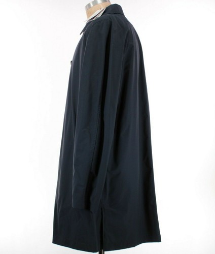 Impermeabile/trench Luciano Barbera nuovo con etichetta misto lana/nylon taglia 58 XXXL tinta unita navy - Foto 3 di 8
