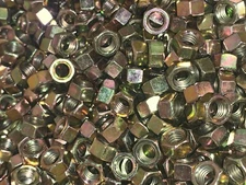 3/8-16 HEX NUT GRADE 8 YELLOW ZINC PLATED - 50 PIECES - NEW