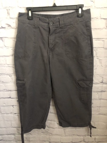 Sz 8M Cargo Capri Pants Gray. EUC | eBay