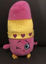 Shopkins Lippy Lips Lipstick Plush 2013 Pink 8 Inch Stuffed Toy Moose Ent.