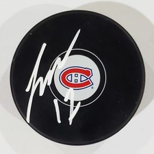 JOSH ANDERSON  SIGNED MONTREAL CANADIENS HOCKEY PUCK NHL W/LOA