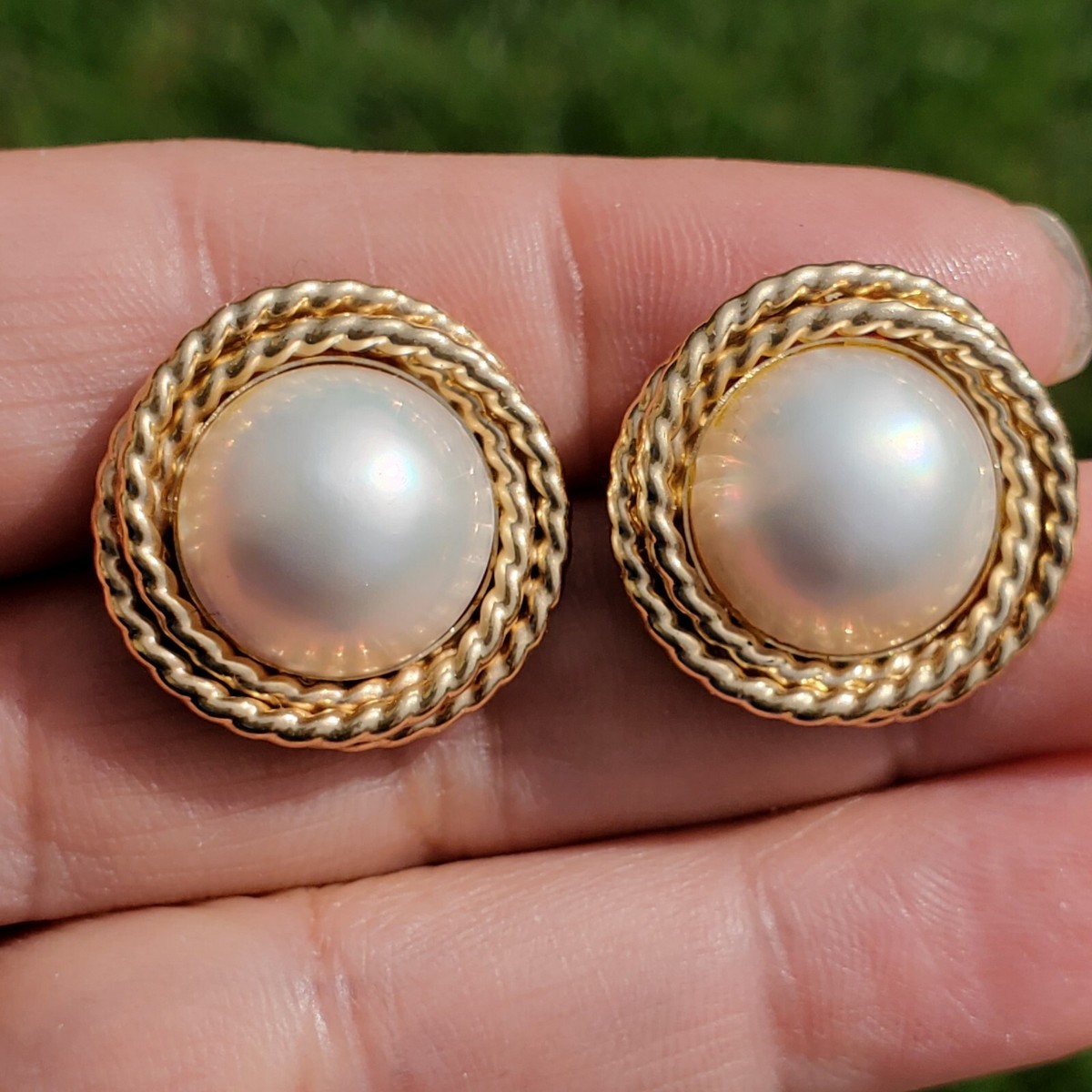 Mabe pearl earrings Mabe pearl earrings