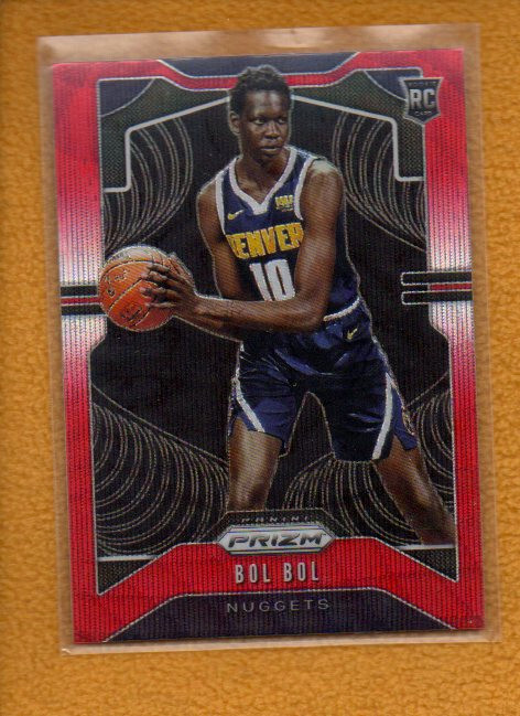 Bol Bol 2019-20 Panini Prizm Rookie Prizms Ruby Wave RC #282