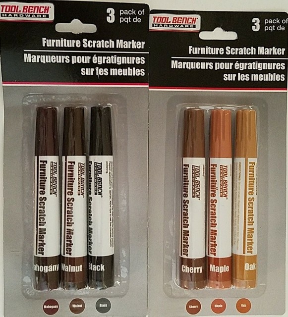 Furniture Scratch Markers Touch up Pens 3 Pack Stain Repair Cherry